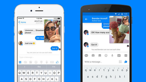 Facebook Messenger adds live video broadcasting