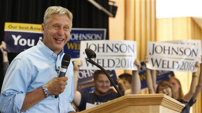 Libertarian presidential candidate Gary Johnson held a rally in Burlington Wednesday Evening