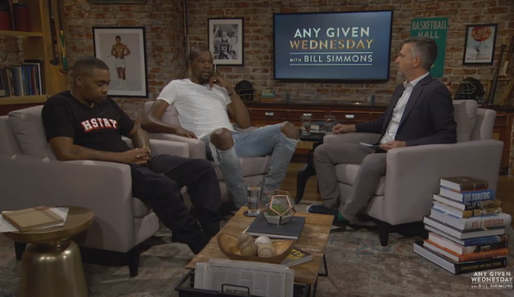 Kevin Durant Sits Down Will Bill Simmons, Nas