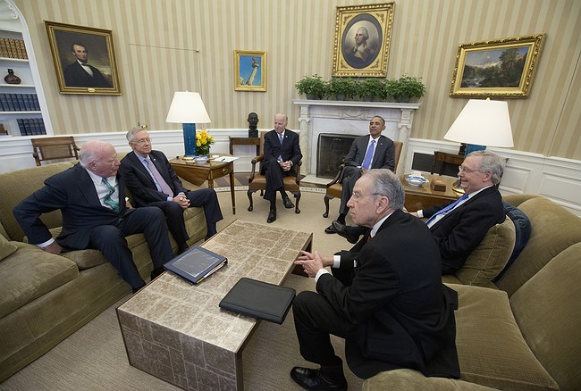 Obama, Hill leaders meet ahead of federal funding deadline